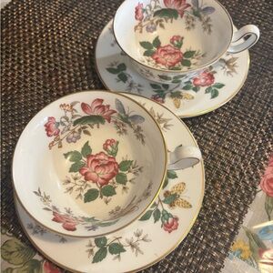 Wedgwood Floral Tea Cup and Saucer Set